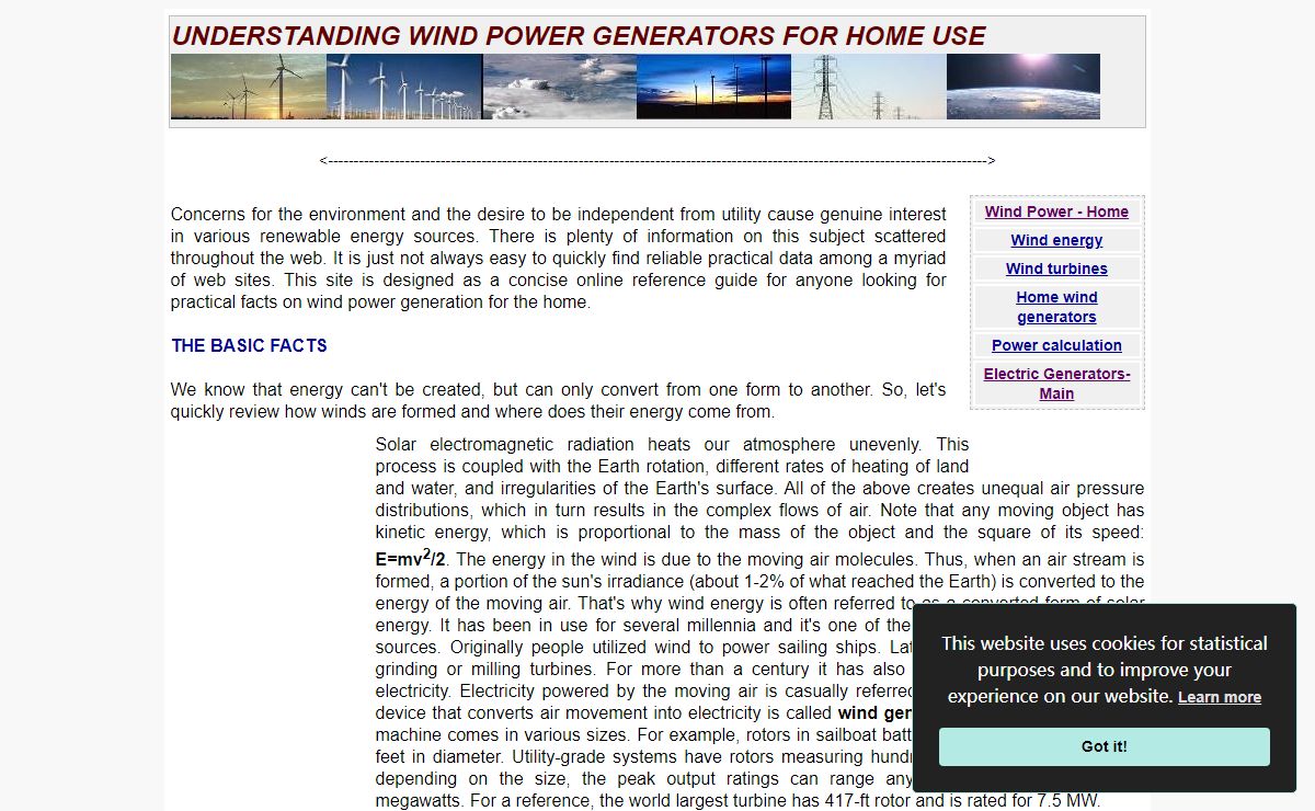 Wind Power Generators for Home Use