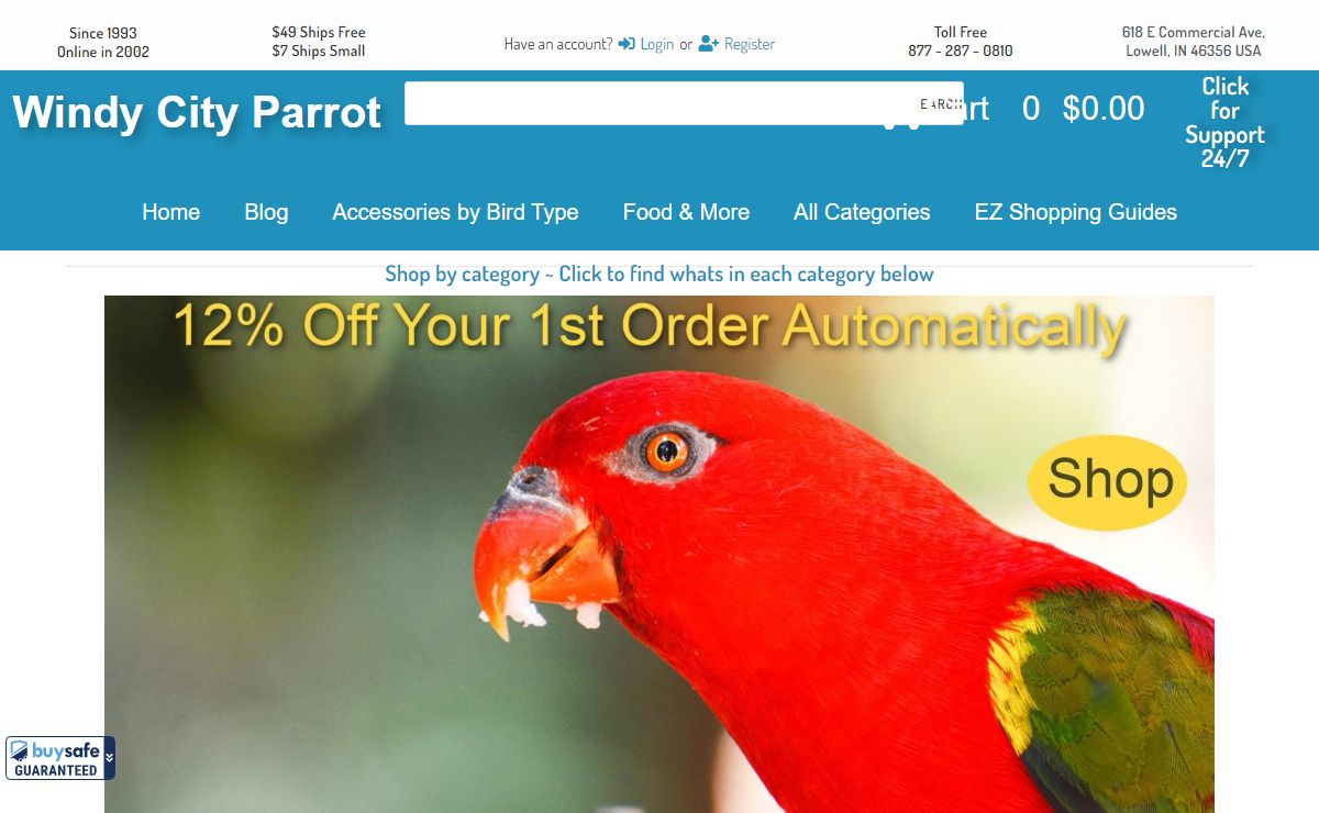 Nutritional and environmental pet bird solutions - Simply Everything For Pet Birds Since 1993