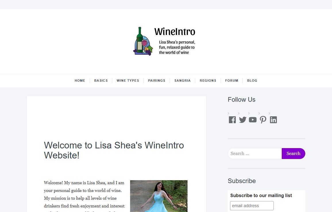 Lisa Shea's WineIntro - Basic Wine Tips, FAQS, Information