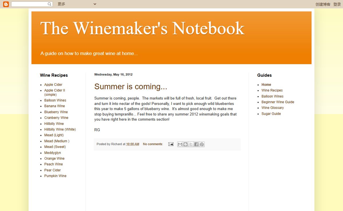 The Winemaker's Notebook