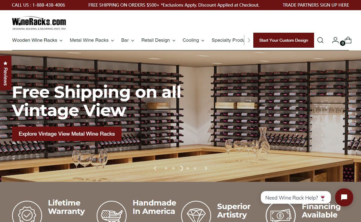 Wine Racks, Custom Wine Cellars, and Wine Storage Solutions