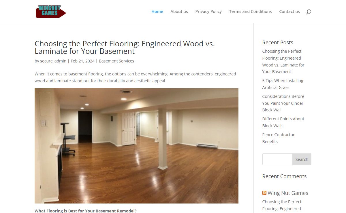 Wing Nut Games - | basement remodel Arvada CO, artificial grass Mesa AZ. fencing Scottsdale AZ, block wall repair