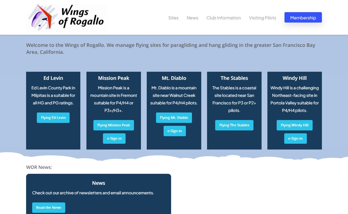 Wings of Rogallo – Hang Gliding and Paragliding Club of Northern California