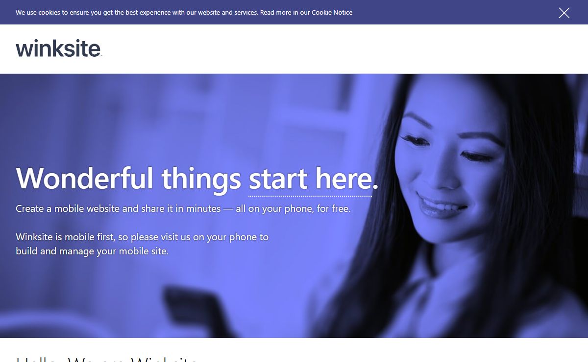 Create a Mobile Website. Mobile Community. Mobile Chat. Mobile Site. - Winksite®