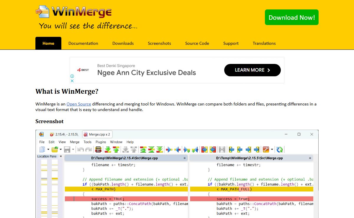 WinMerge - You will see the difference…