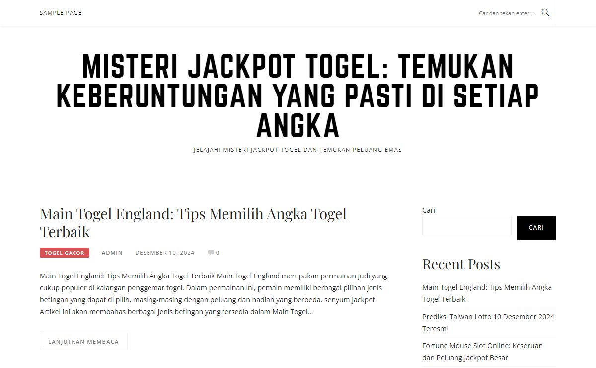 Misteri Jackpot Togel: Temukan Keberuntungan yang Pasti di Setiap Angka - Jelajahi Misteri Jackpot Togel dan Temukan Peluang Emas
