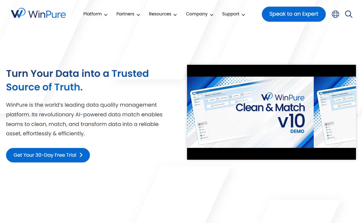 WinPure - Enterprise Data Quality Platform with AI Data Matching