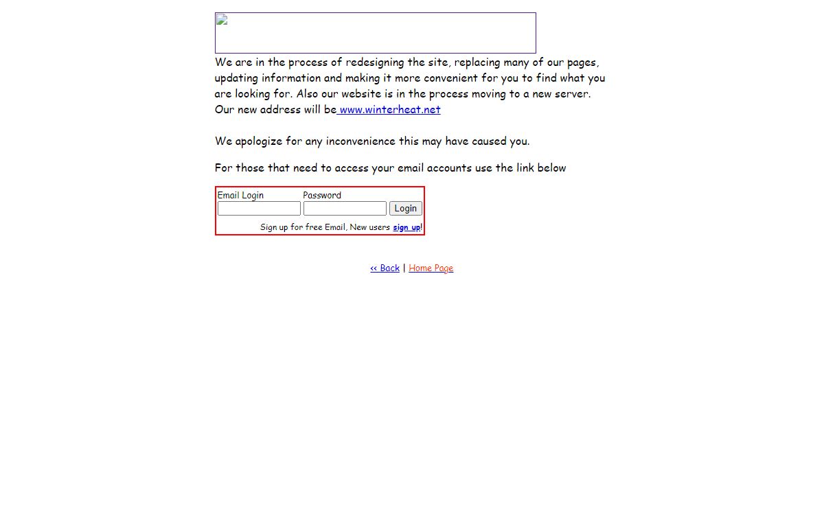Winterheat.net construction page