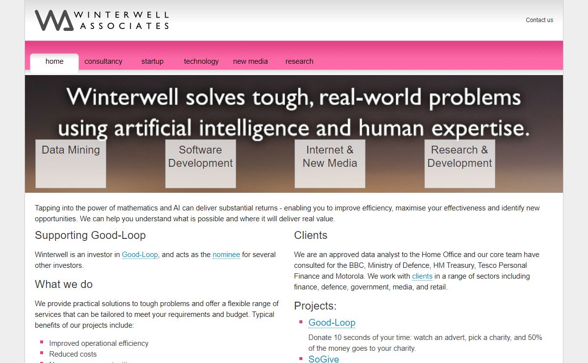 Home : Winterwell Associates - mathematics, data-mining & AI consultants