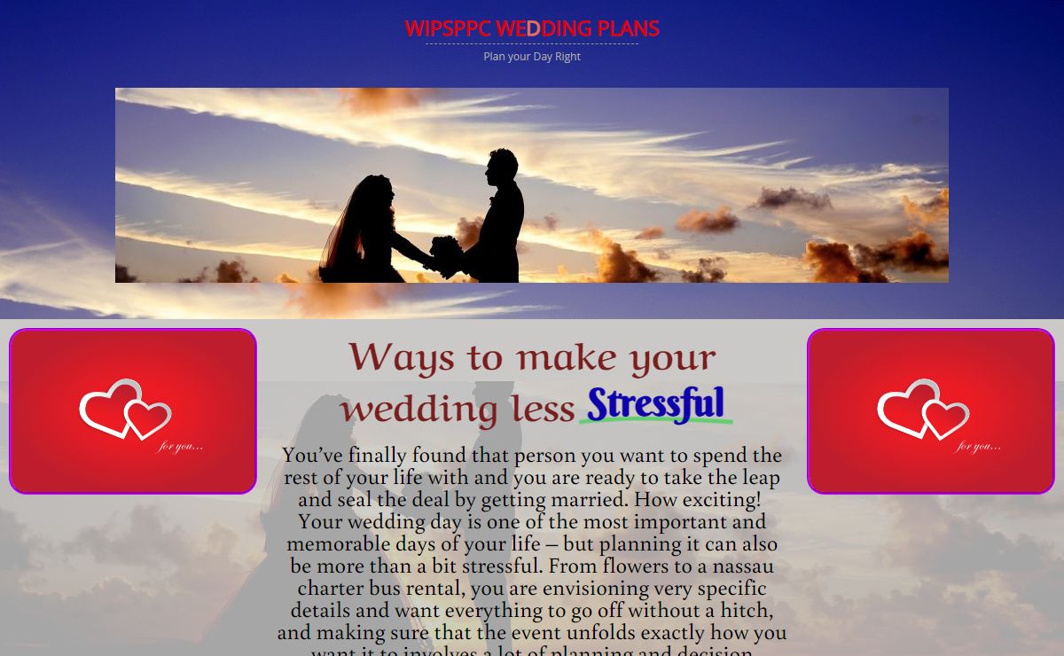 WIPSPPC Wedding Plans – Plan your Day Right