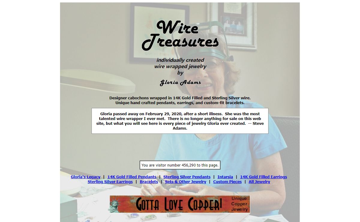 Wire Treasures by Gloria - Unique handcrafted wire wrap jewelry