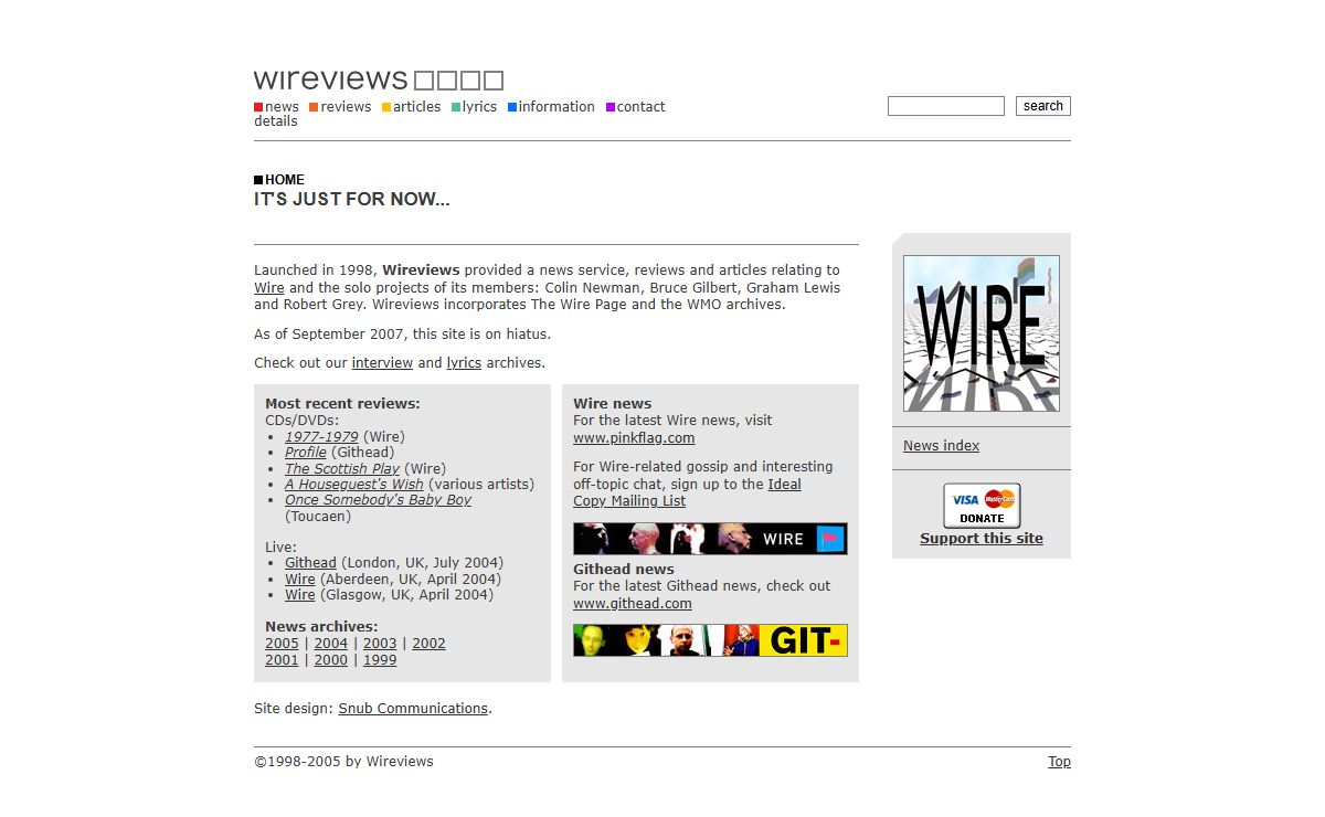Wireviews - Wireviews.com - Wire news, reviews and dugga. Colin Newman, Bruce Gilbert, Graham Lewis, Robert Gotobed