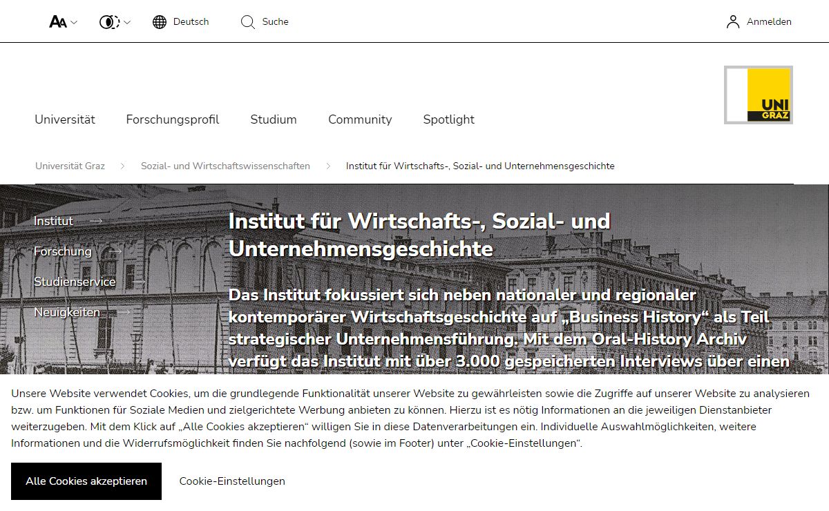 Institut für Wirtschafts-, Sozial- und Unternehmensgeschichte