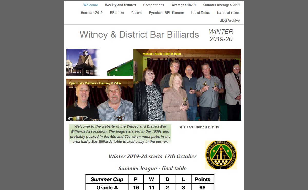Witney & District Bar Billiards