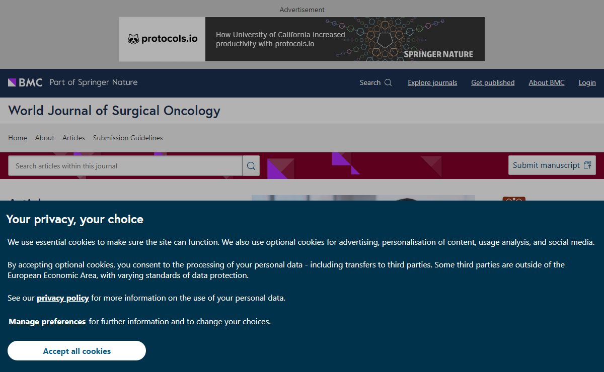 Home page | World Journal of Surgical Oncology