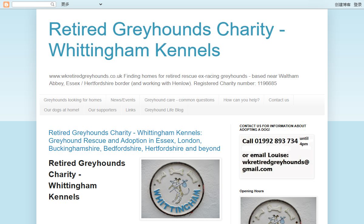 Retired Greyhounds Charity - Whittingham Kennels