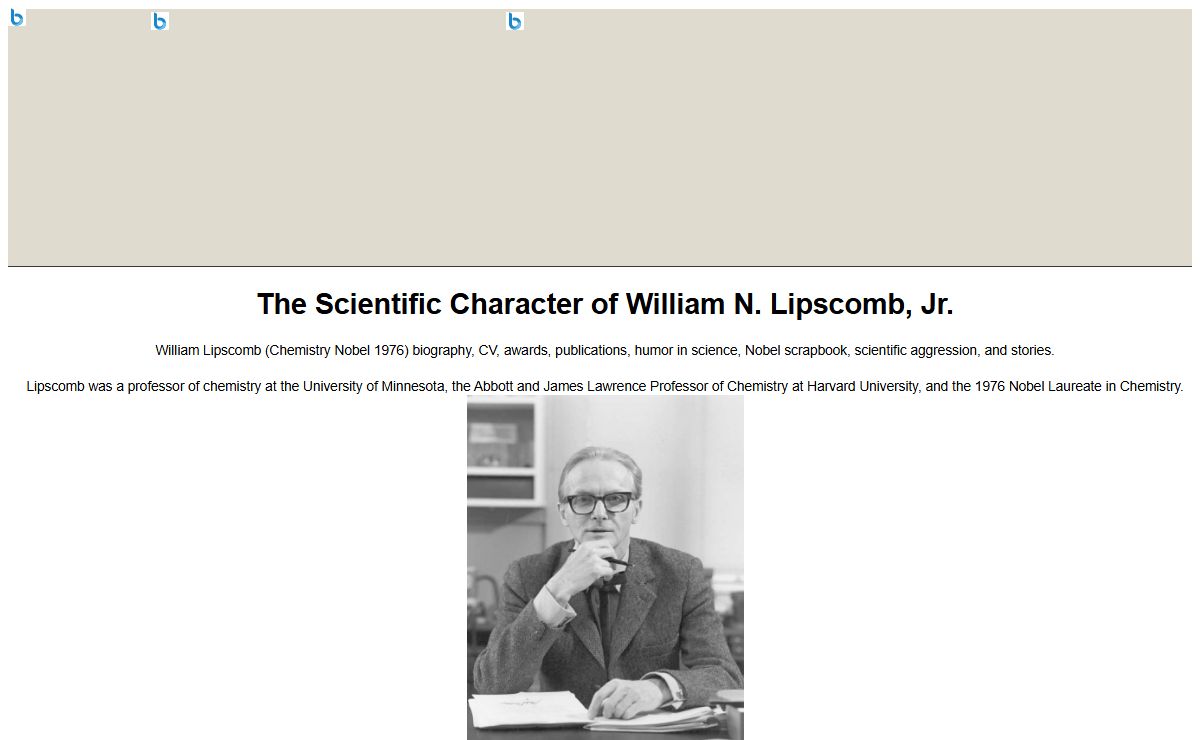 William Lipscomb Scientific Character