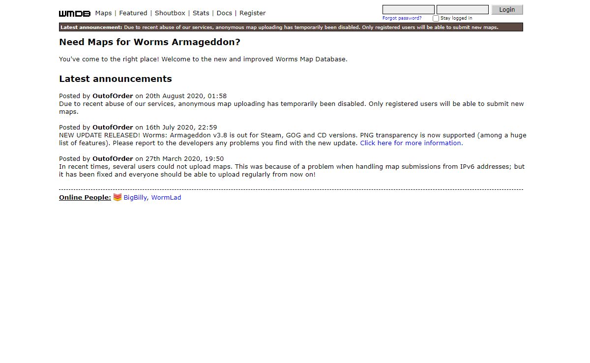 Worms Map Database - Welcome to the WMDB!