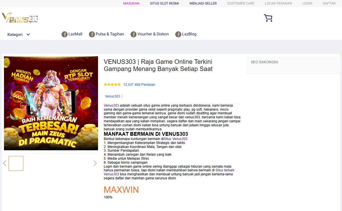 VENUS303 | Raja Game Online Terkini Gampang Menang Banyak Setiap Saat