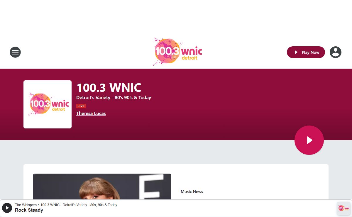 100.3 WNIC - Detroit's Variety - 80's 90's & Today