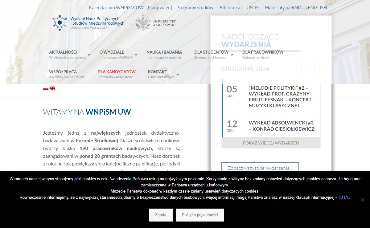 Wydział Nauk Politycznych i Studiów Międzynarodowych – Uniwersytet Warszawski
