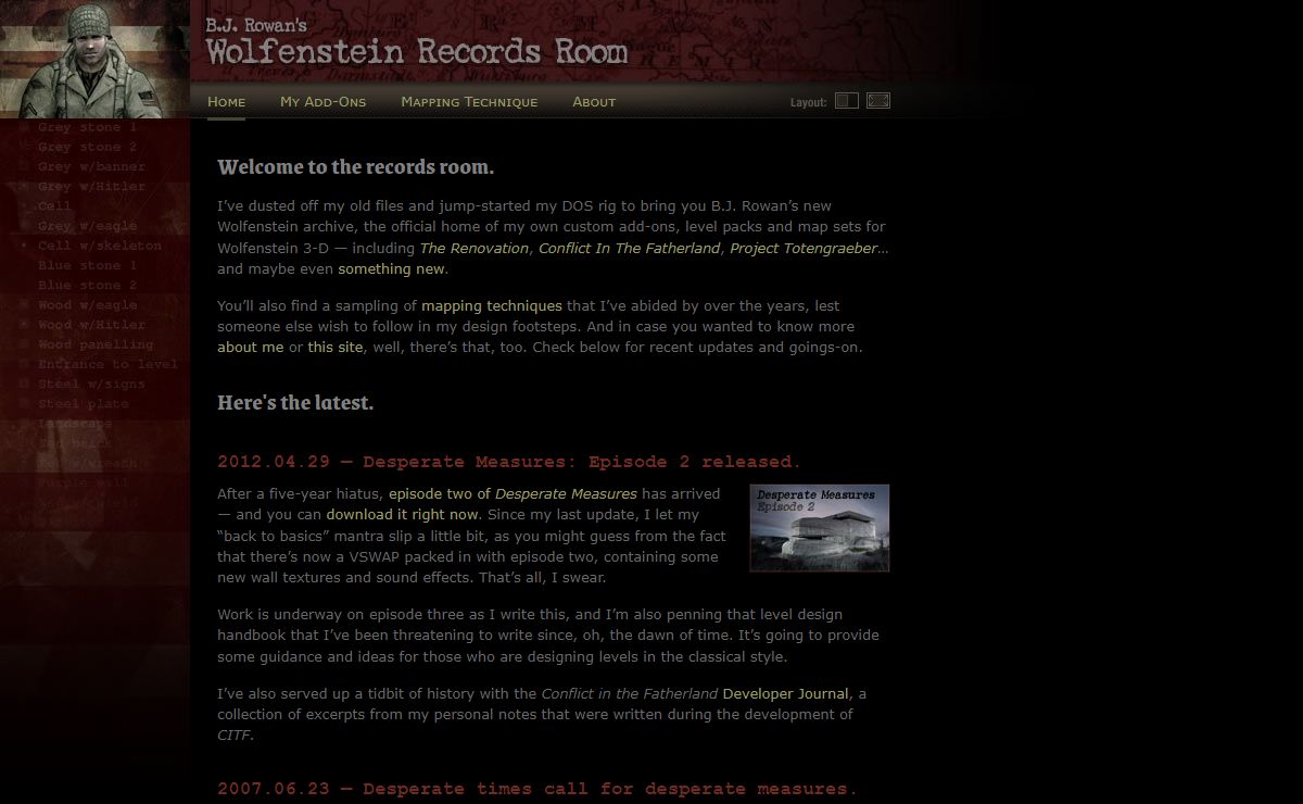 B.J. Rowan's Wolfenstein Records Room