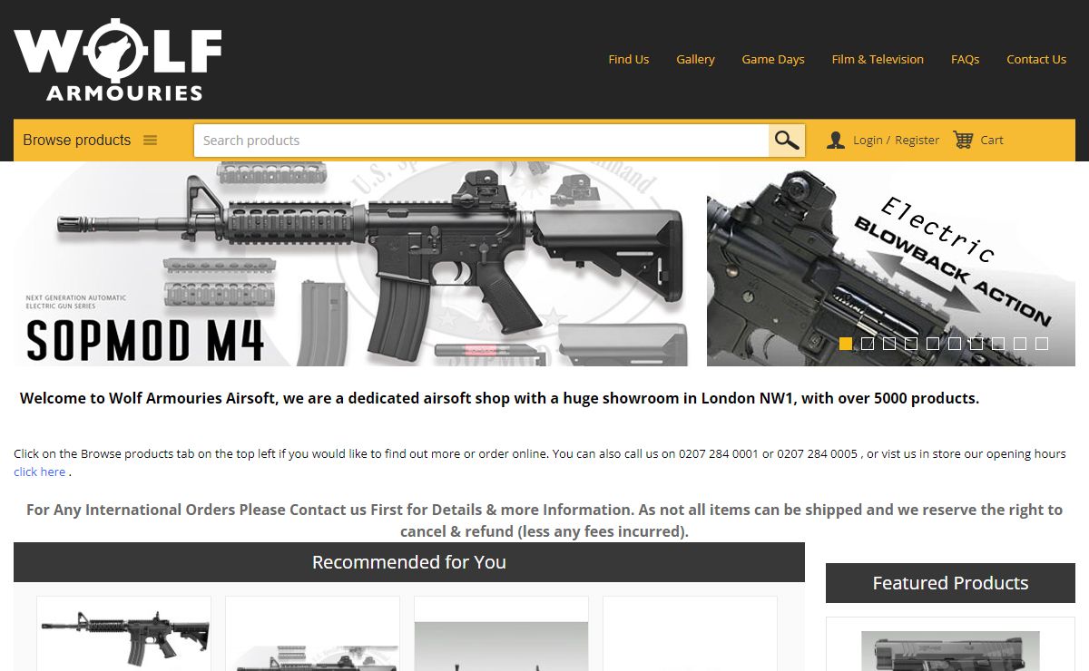 Wolf Armouries | Airsoft Guns, Accessories & Tactical Gear
