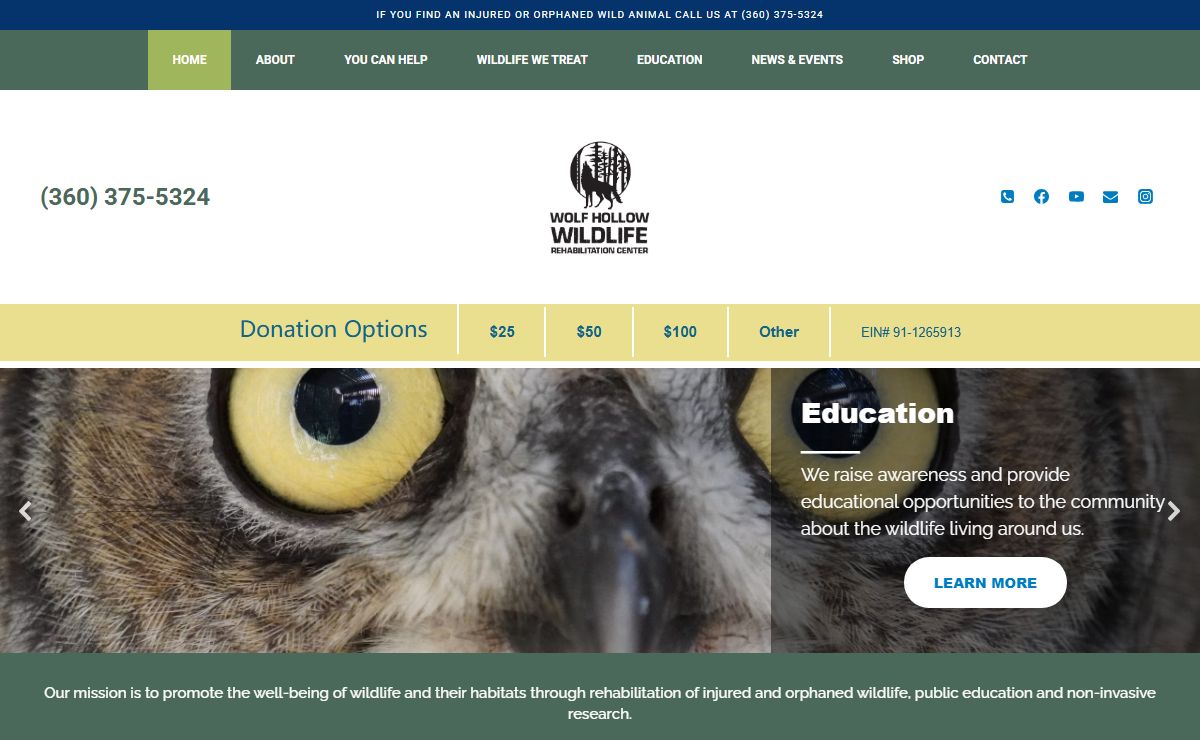 Wolf Hollow Wildlife Rehabilitation Center