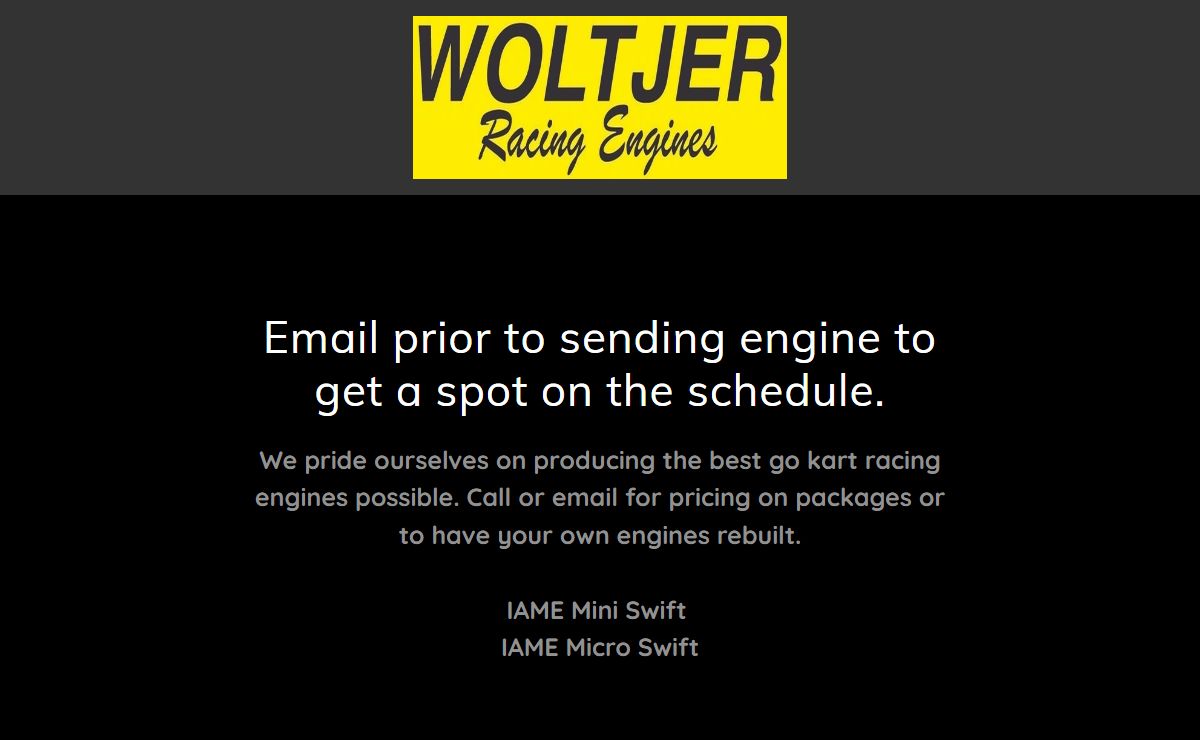 Woltjer Racing Engines - Go Kart Engines, Racing Engines