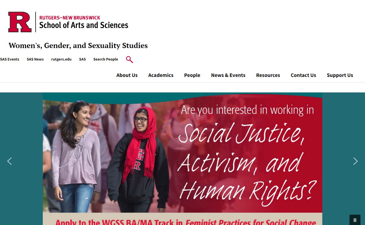 Department of Women's and Gender Studies | School of Arts and Sciences - Rutgers, The State University of New Jersey