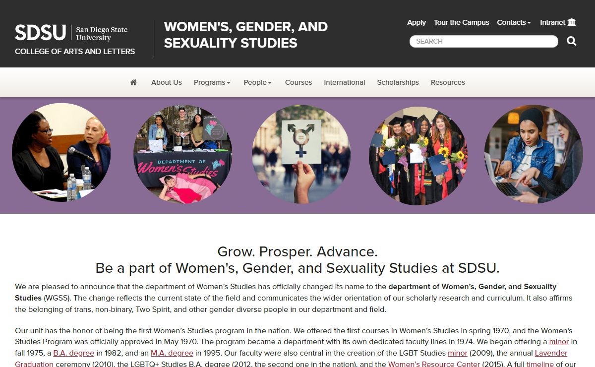 Home | Women's Studies | Arts & Letters | SDSU