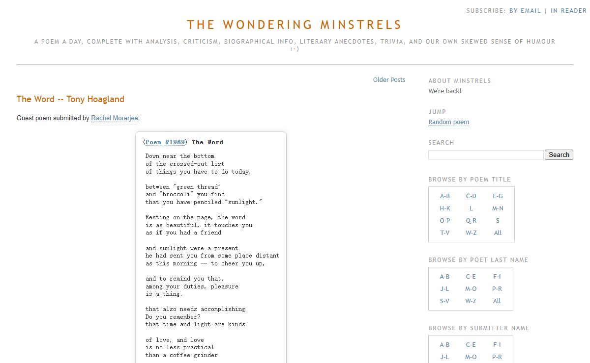 The Wondering Minstrels