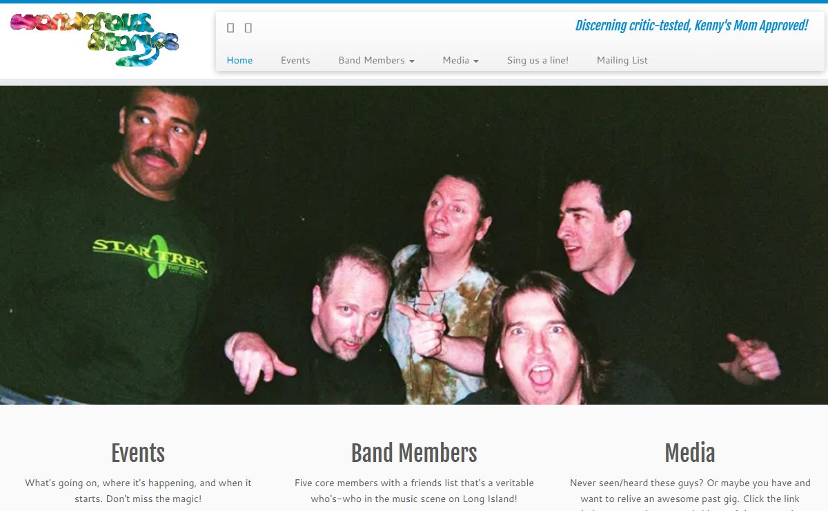 Wonderous Website – Discerning critic-tested, Kenny's Mom Approved!