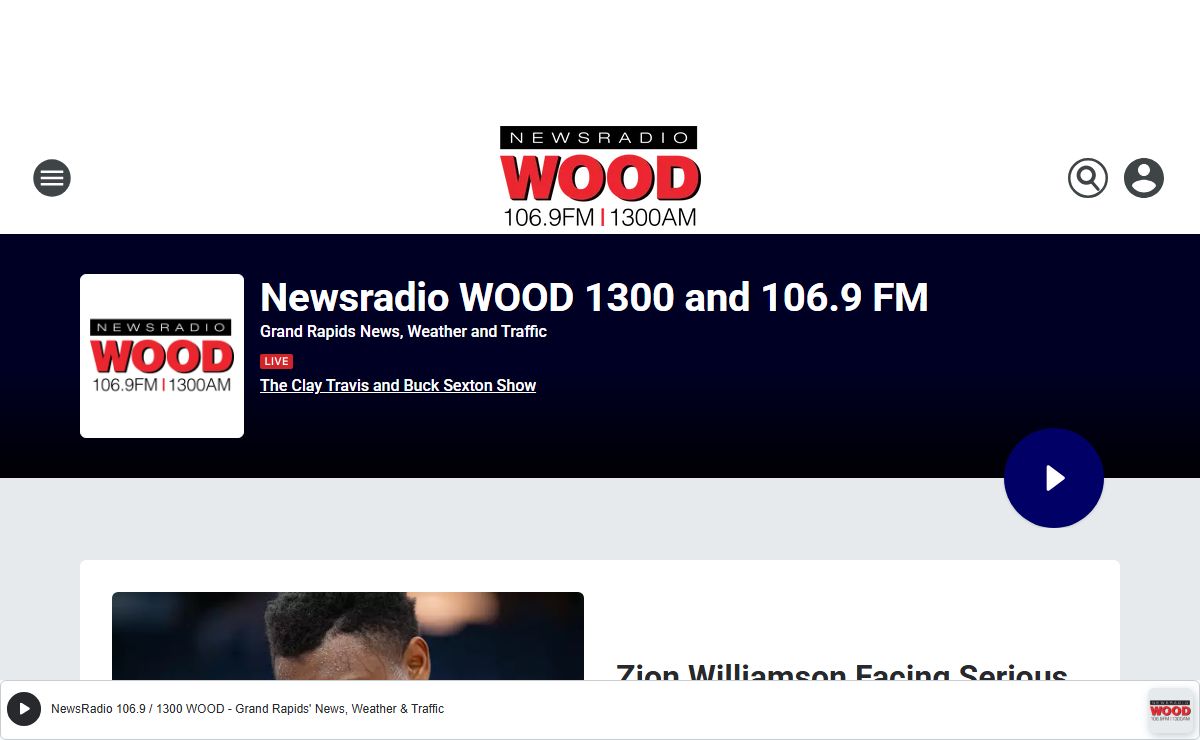 Newsradio WOOD 1300 and 106.9 FM - Grand Rapids News, Weather and Traffic