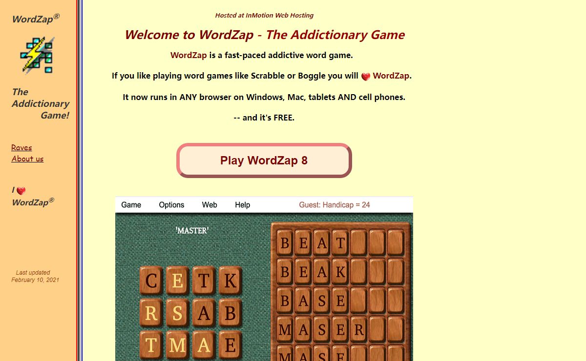 WordZap Home Page