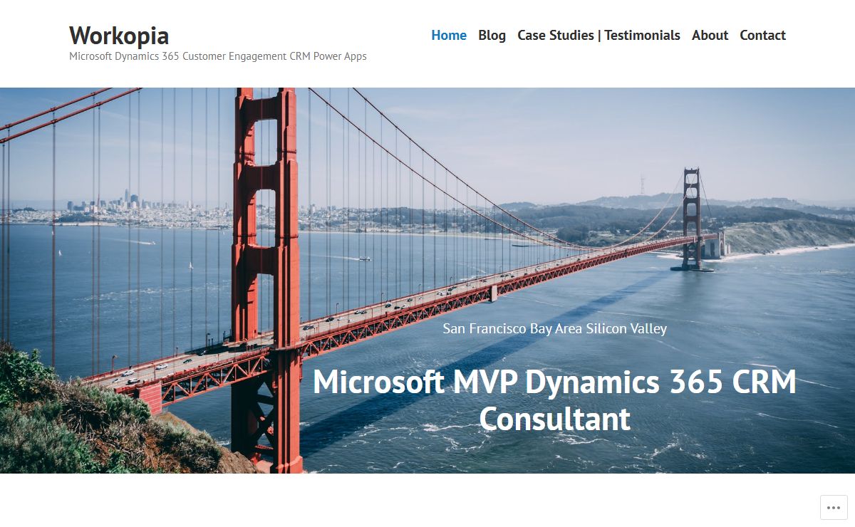 Workopia – Microsoft Dynamics 365 Customer Engagement CRM Power Apps