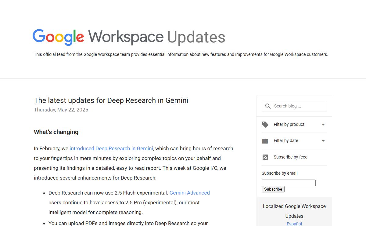 Google Workspace Updates