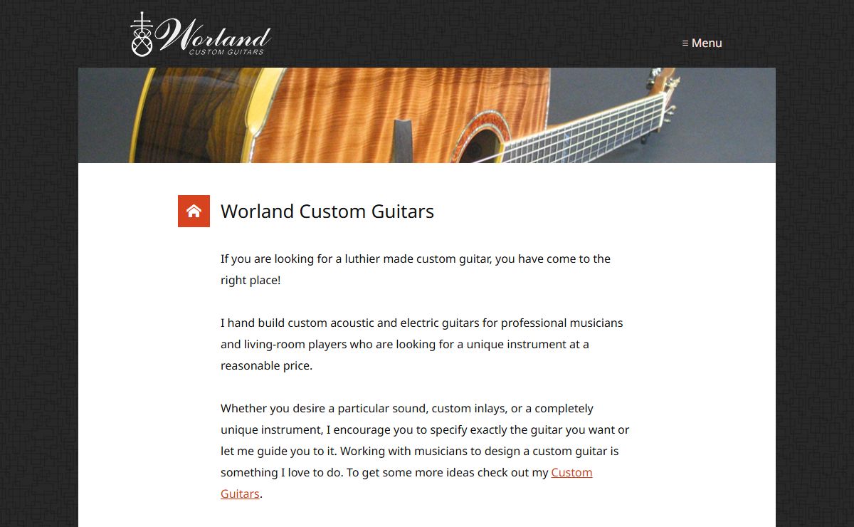 Custom Acoustic Guitar Builder - Worland Custom Guitars
