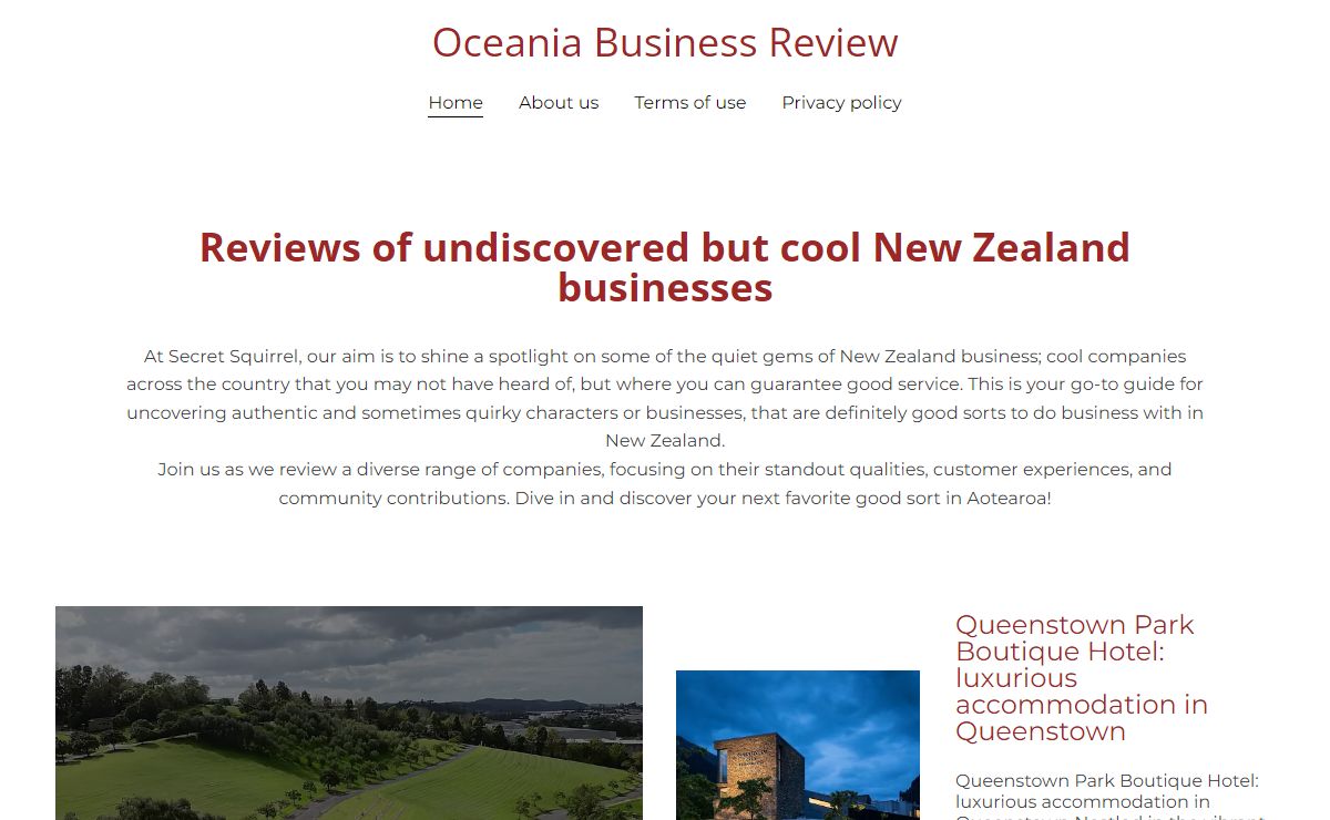 home page - Oceania Business Review