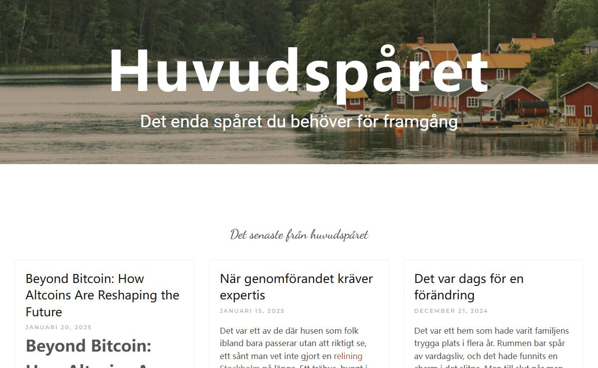 Huvudspåret – Det enda spåret du behöver för framgång