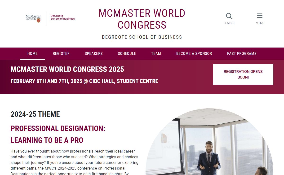 Home - McMaster World Congress