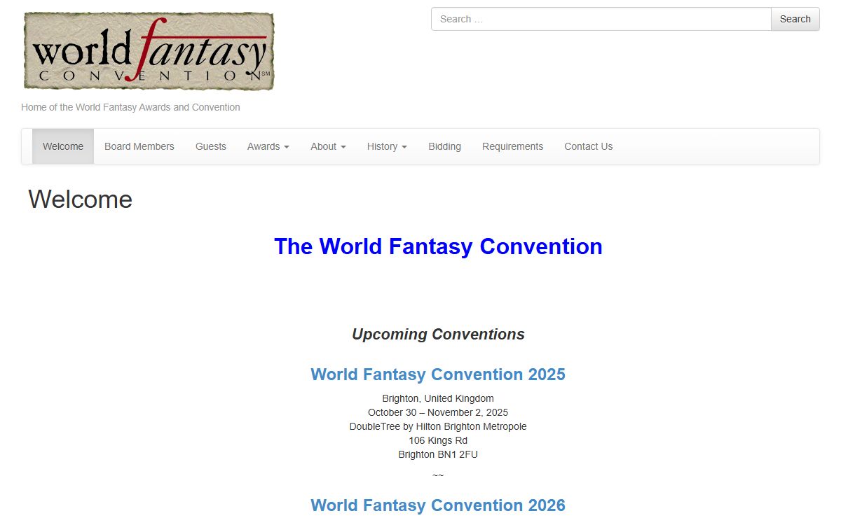 World Fantasy Convention | Home of the World Fantasy Awards and Convention