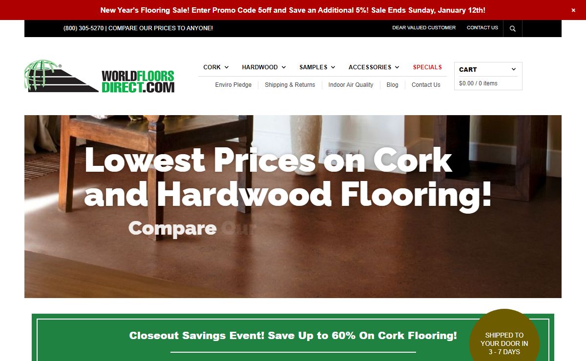 Cork Flooring - Discount Handscraped Wood Floors - World Floors