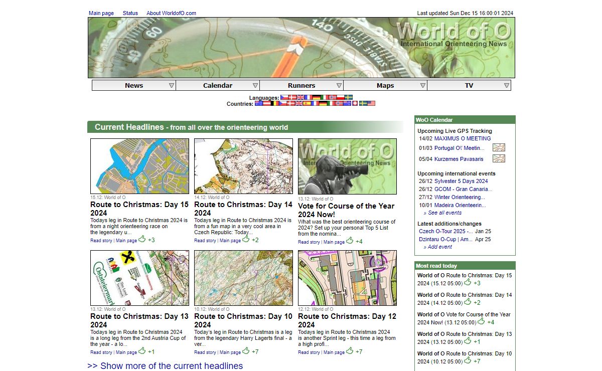 World of O: The best starting point for International Orienteering News