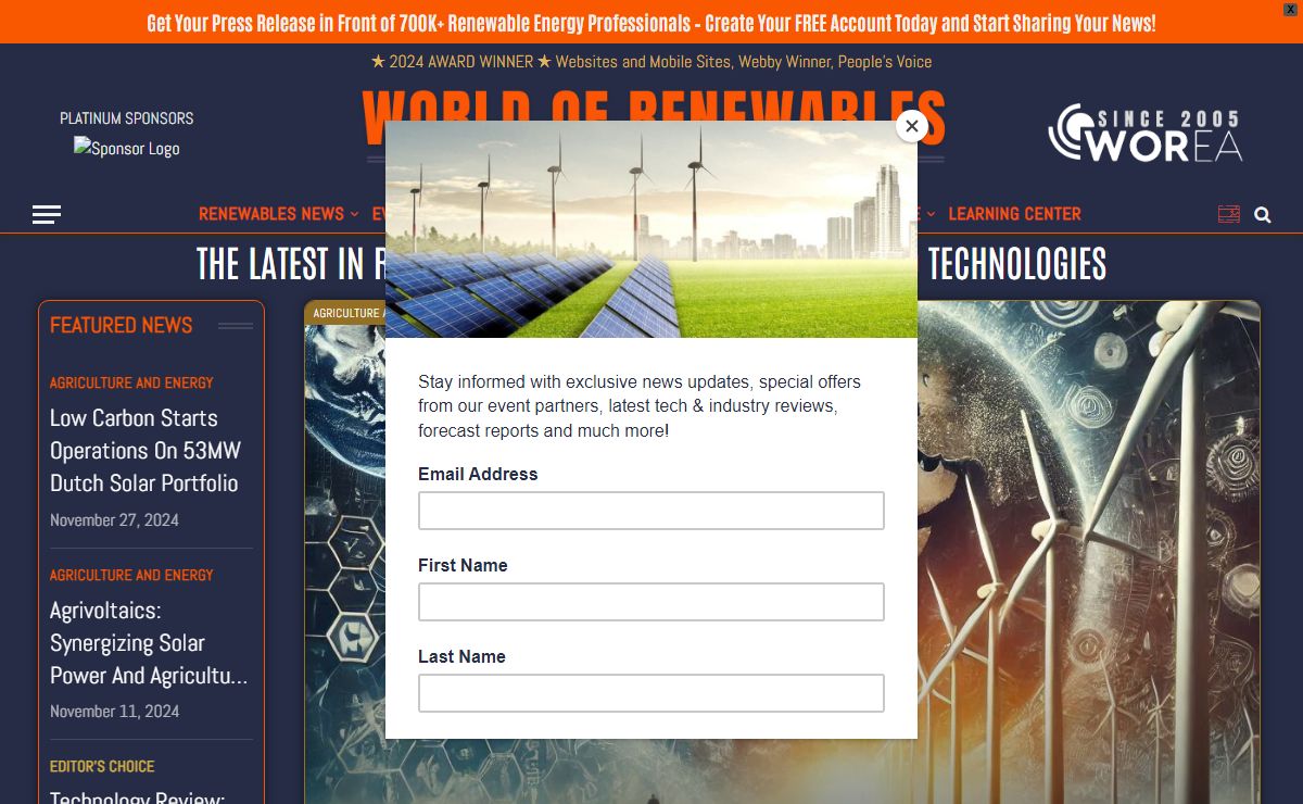 World of Renewables | Latest in Renewable Energy & Sustainability News