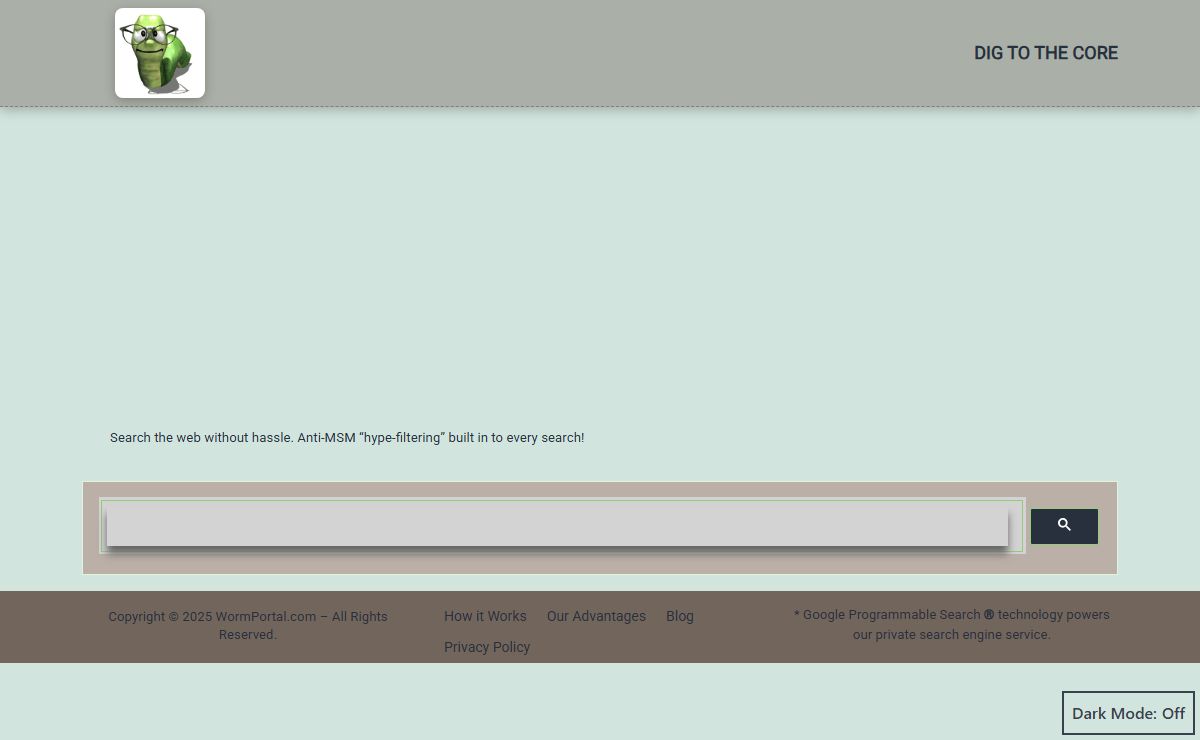 WormPortal – Privacy-Focused Search Engine