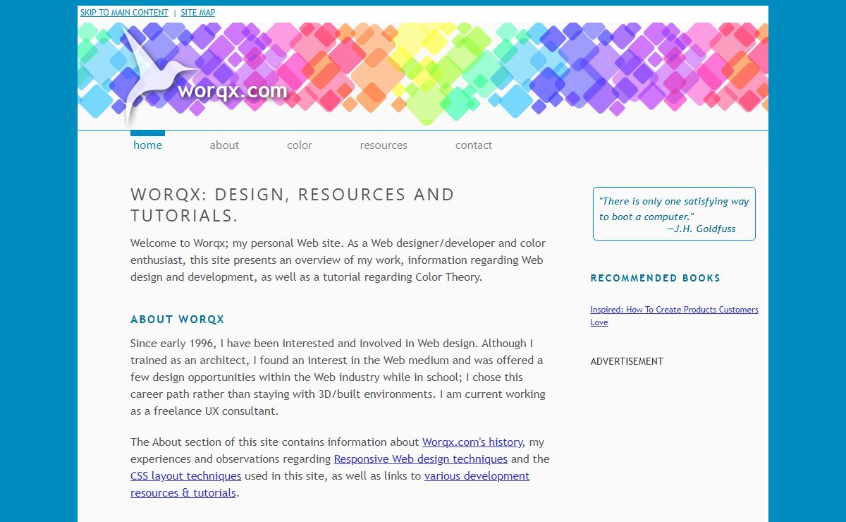 Web design, Color tutorial, Design Resources, Janet L. Ford Shallbetter, worqx.com