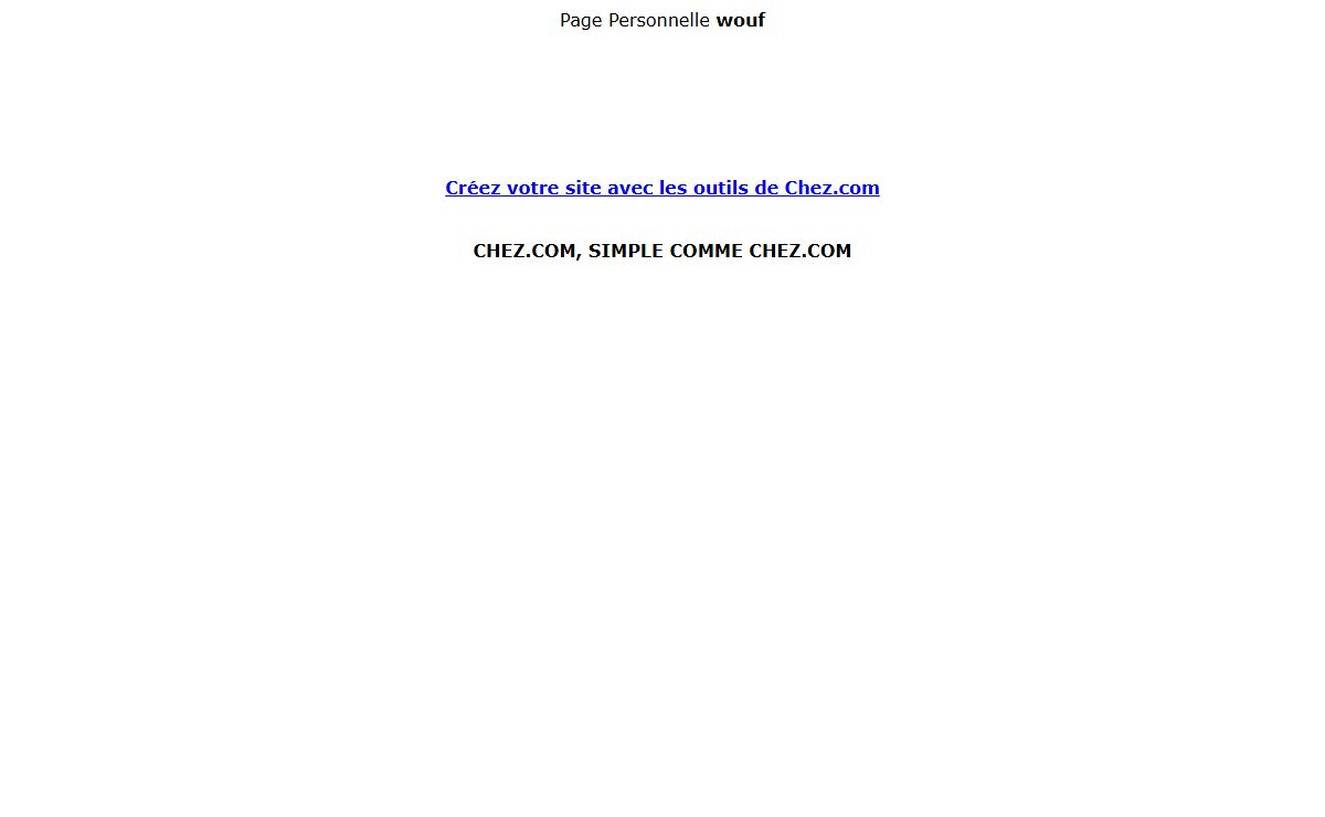 Page Personnelle wouf