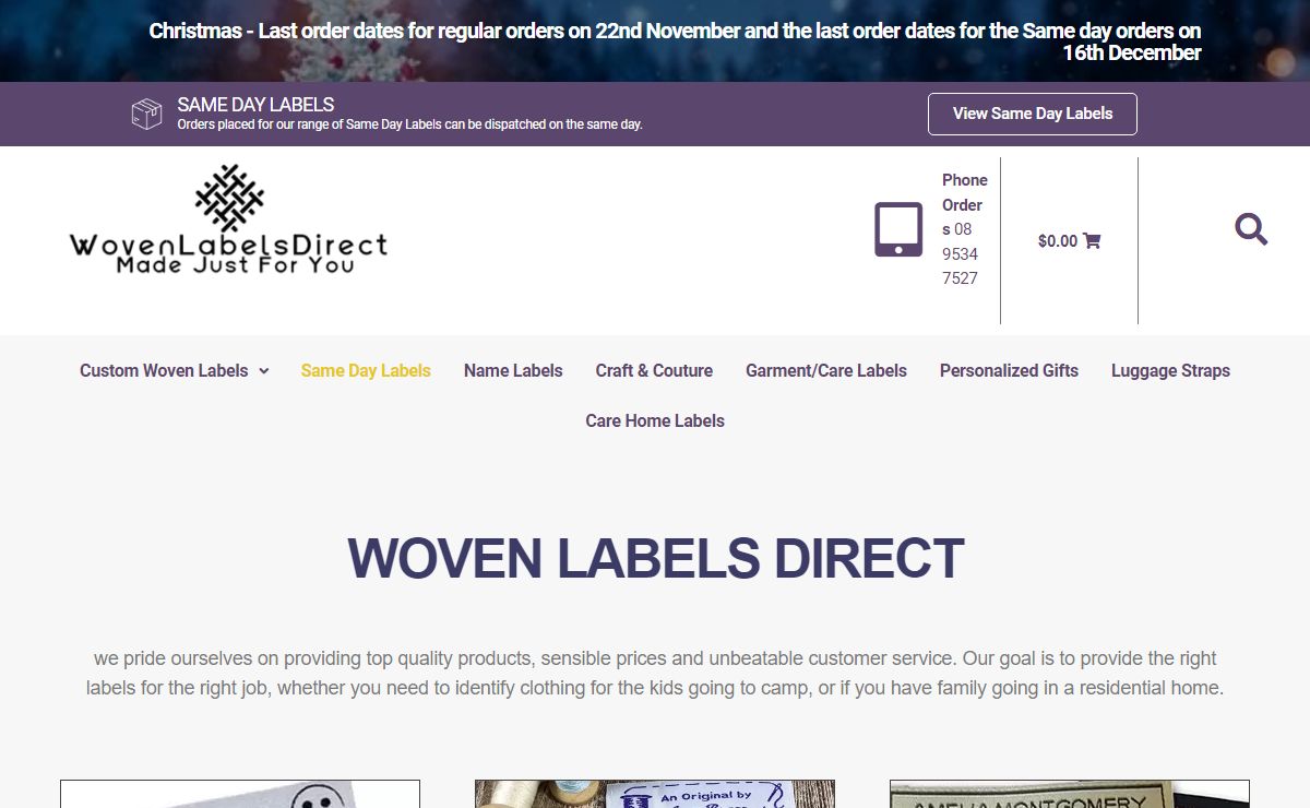 Woven Labels Direct Australia - Shipping Custom Labels Australia Wide