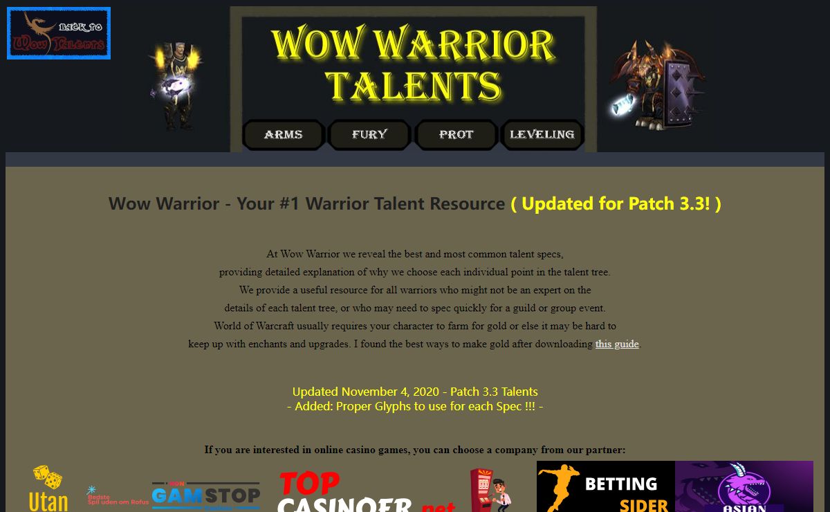 Wow Warrior - Your #1 Source for Wow Warrior Talents